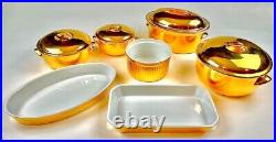 7 PC Royal Worcester Gold Lustre Vintage Porcelain Serving Set