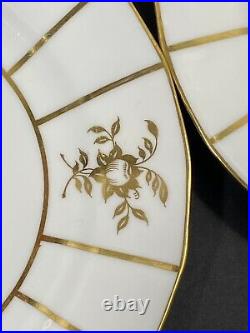 7 Vintage Cauldon China England TIFFANY & CO New York 8 Plates White And Gold