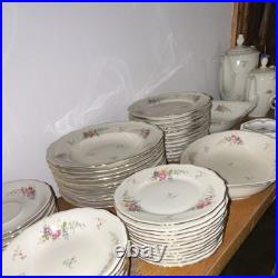 81pc Johann Haviland Bavaria Floral Splendor China Set Gold Trim 12 Place