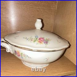 81pc Johann Haviland Bavaria Floral Splendor China Set Gold Trim 12 Place