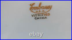 85 Pcs Embassy China USA Wheat Pat Gold Black Dinner Set Serves 10 + Serv Pcs