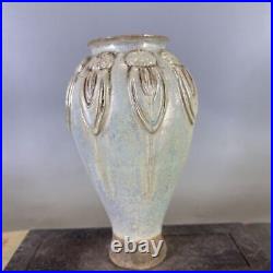 8.6 China Silver Light Kiln Porcelain Gold Silver Glaze Decorative Pattern Vase