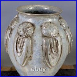 8.6 China Silver Light Kiln Porcelain Gold Silver Glaze Decorative Pattern Vase