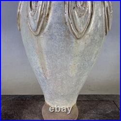 8.6 China Silver Light Kiln Porcelain Gold Silver Glaze Decorative Pattern Vase