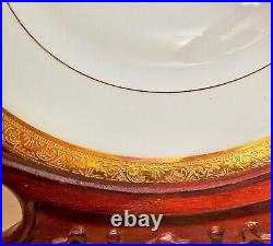 8 7/8 DESSERT LUNCHEON PLATE Raynaud ambassador Limoges China gold vtg porcelain