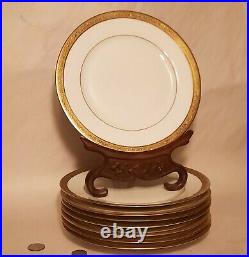8 7/8 DESSERT LUNCHEON PLATE Raynaud ambassador Limoges China gold vtg porcelain