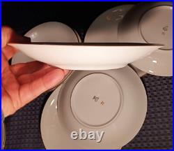 8 9 1/8 KPM KRISTER 201 bowl plate germany porcelain vtg gold rim fine china
