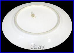 8 Antique CHARLES AHRENFELDT China LIMOGES Porcelain ROSES & GOLD Dinner Plates