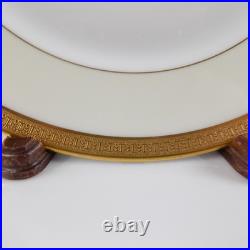 8 Bohemia Porcelain Dinner Plates BOH317 Gold Encrusted Edge Czechoslovakia VGC