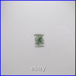 8 Bohemia Porcelain Dinner Plates BOH317 Gold Encrusted Edge Czechoslovakia VGC