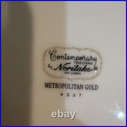 8 NORITAKE Contemporary METROPOLITAN GOLD (4337) 9 1/8
