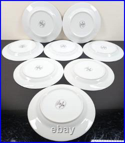 8 Royal Heritage Primavera Salad Plates Set Vintage Elegant Gold White Retro Lot