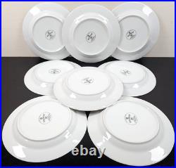 8 Royal Heritage Primavera Salad Plates Set Vintage Elegant Gold White Retro Lot
