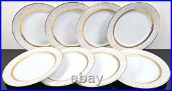 8 Royal Heritage Primavera Salad Plates Set Vintage Elegant Gold White Retro Lot