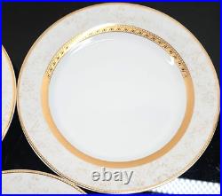 8 Royal Heritage Primavera Salad Plates Set Vintage Elegant Gold White Retro Lot