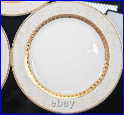 8 Royal Heritage Primavera Salad Plates Set Vintage Elegant Gold White Retro Lot