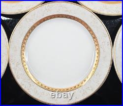 8 Royal Heritage Primavera Salad Plates Set Vintage Elegant Gold White Retro Lot