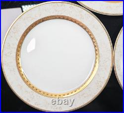8 Royal Heritage Primavera Salad Plates Set Vintage Elegant Gold White Retro Lot