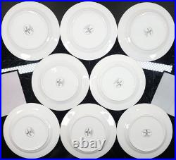 8 Royal Heritage Primavera Salad Plates Set Vintage Elegant Gold White Retro Lot