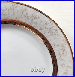8 Royal Heritage Primavera Salad Plates Set Vintage Elegant Gold White Retro Lot