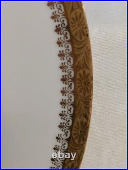 8 Royal Ivory KPM BUCKINGHAM GOLD Encrusted Porcelain Plates 4 Dinner, 4 Salad