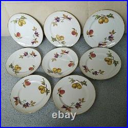 8 Royal Worcester 1961 EVESHAM Gold China Salad Plates Excellent Condition