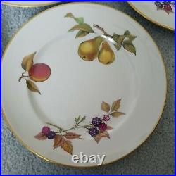 8 Royal Worcester 1961 EVESHAM Gold China Salad Plates Excellent Condition