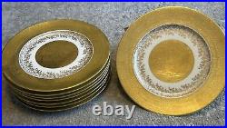8 Vintage Bavaria Gold Encrusted/ Dinner Plate Fairies (See Photos For Measure)