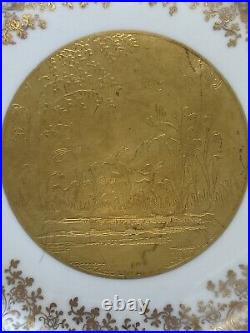 8 Vintage Bavaria Gold Encrusted/ Dinner Plate Fairies (See Photos For Measure)