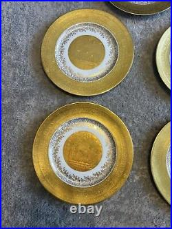 8 Vintage Bavaria Gold Encrusted/ Dinner Plate Fairies (See Photos For Measure)