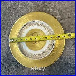 8 Vintage Bavaria Gold Encrusted/ Dinner Plate Fairies (See Photos For Measure)