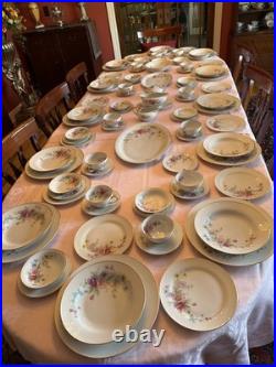 90 Pcs Floral (Spring Bouquet) Tirschenreuth made in Germany Fine China