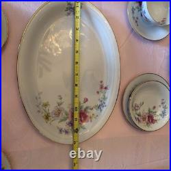 90 Pcs Floral (Spring Bouquet) Tirschenreuth made in Germany Fine China