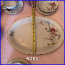 90 Pcs Floral (Spring Bouquet) Tirschenreuth made in Germany Fine China