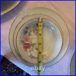 90 Pcs Floral (Spring Bouquet) Tirschenreuth made in Germany Fine China