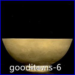 9.4China Old Antique Porcelain Ming dynasty Chenghua Dragon Pattern gold bowl65
