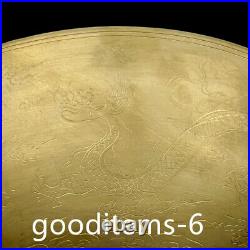 9.4China Old Antique Porcelain Ming dynasty Chenghua Dragon Pattern gold bowl65