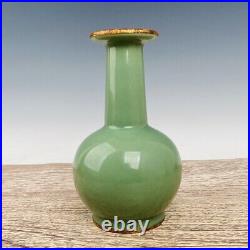9.4Treasure Chinese Porcelain Song dynasty Longquan Kiln Gold Mouth bottle