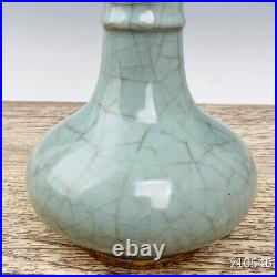9.8China antique porcelain Longquan Official Porcelain Covered Gold Mouth Vase