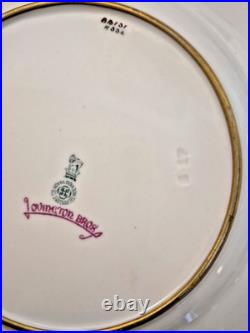 9 Royal Doulton Raised Gold Encrusted Dinner Plates 4 Set Ovington Bros As Is