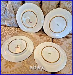 9 Royal Doulton Raised Gold Encrusted Dinner Plates 4 Set Ovington Bros As Is