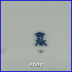 AK KAISER Royal Blue 22 KT Gold Floral Plate 8 Square Porcelain China Germany