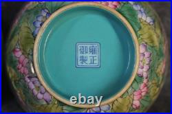 A Pair Chinese Pastel Porcelain Gilded Hand Painted Lotus Pattern Bowls 8565