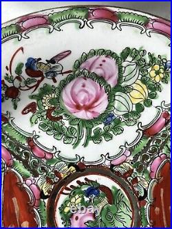 A Pair Of STUNNING Chinese Rose Famille Plates Marked Qianlong