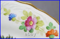 Ahrenfeldt Crown Saxe Hand Painted Dresden Style Peacock Floral & Gold Plate