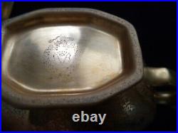 All-over gold china coffee tea service 48oz pot creamer sugar bowl tray