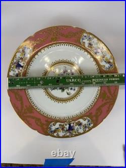 Andrea by Sadek Collection Sevres Floral Gold China Porcelain, 20pc, Set of 4