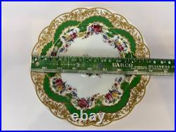 Andrea by Sadek Collection Sevres Green Floral China Porcelain, 20pc, Set of 4
