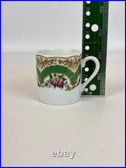 Andrea by Sadek Collection Sevres Green Floral China Porcelain, 20pc, Set of 4