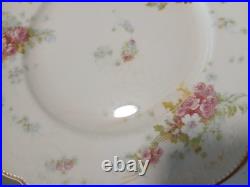 Antique 15 Piece WH Grindley and Co Wild Rose China Set Pink Floral Gold Trim